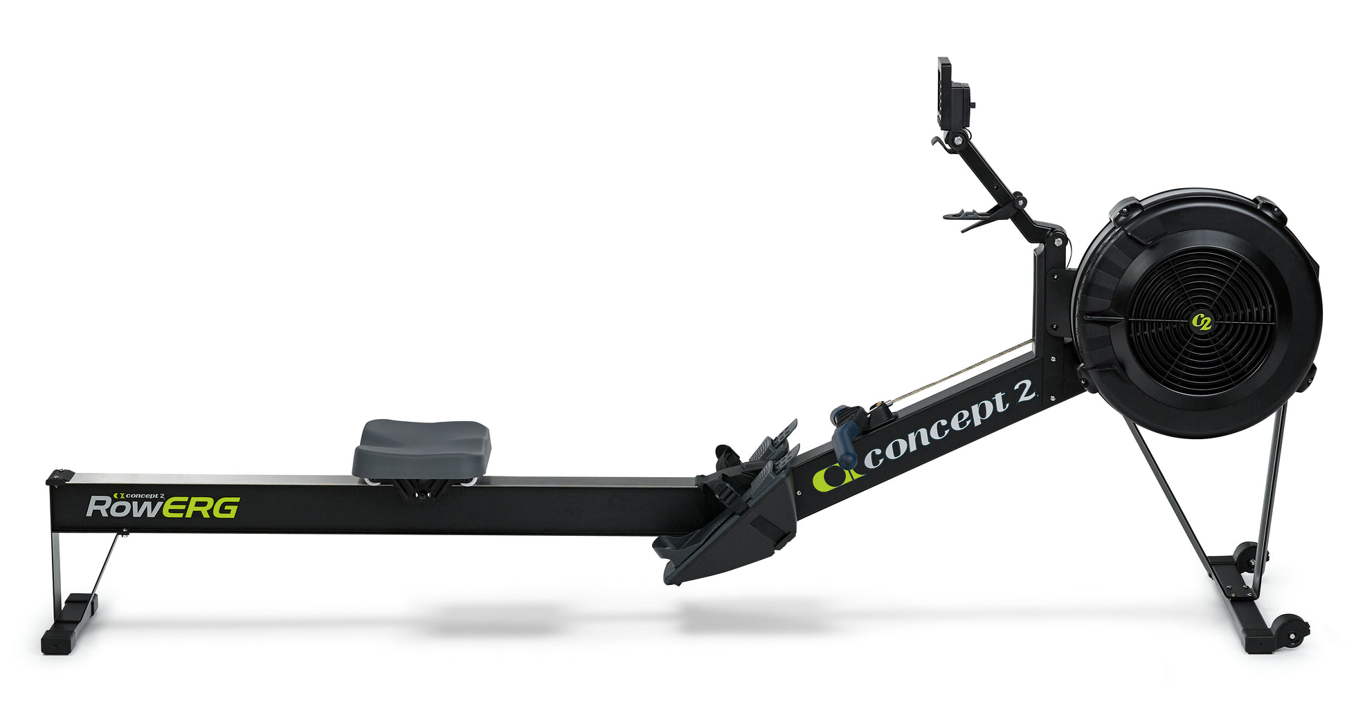 Concept2 rowing machine on a white background